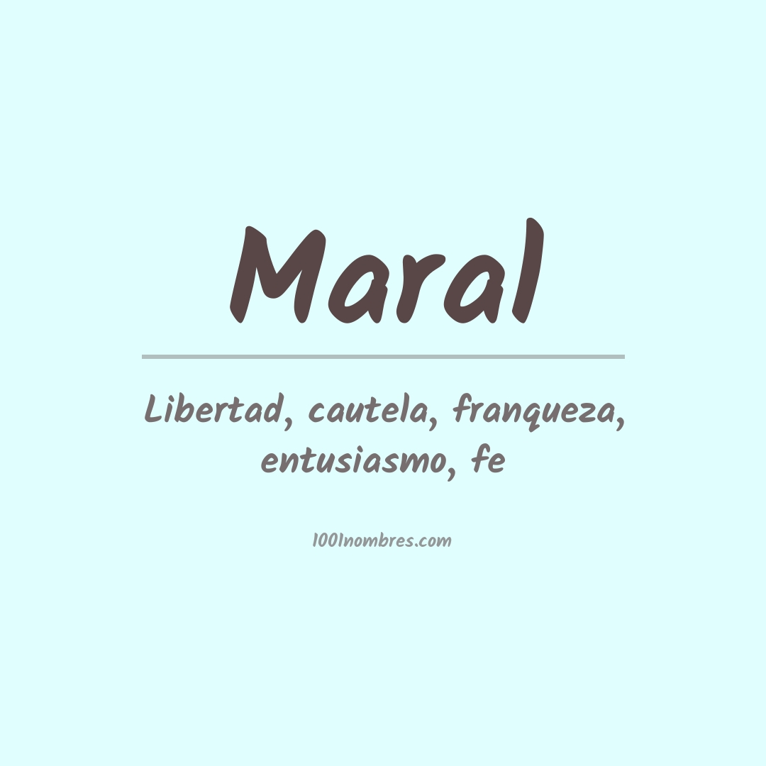 Significado del nombre Maral Significado del nombre Maral