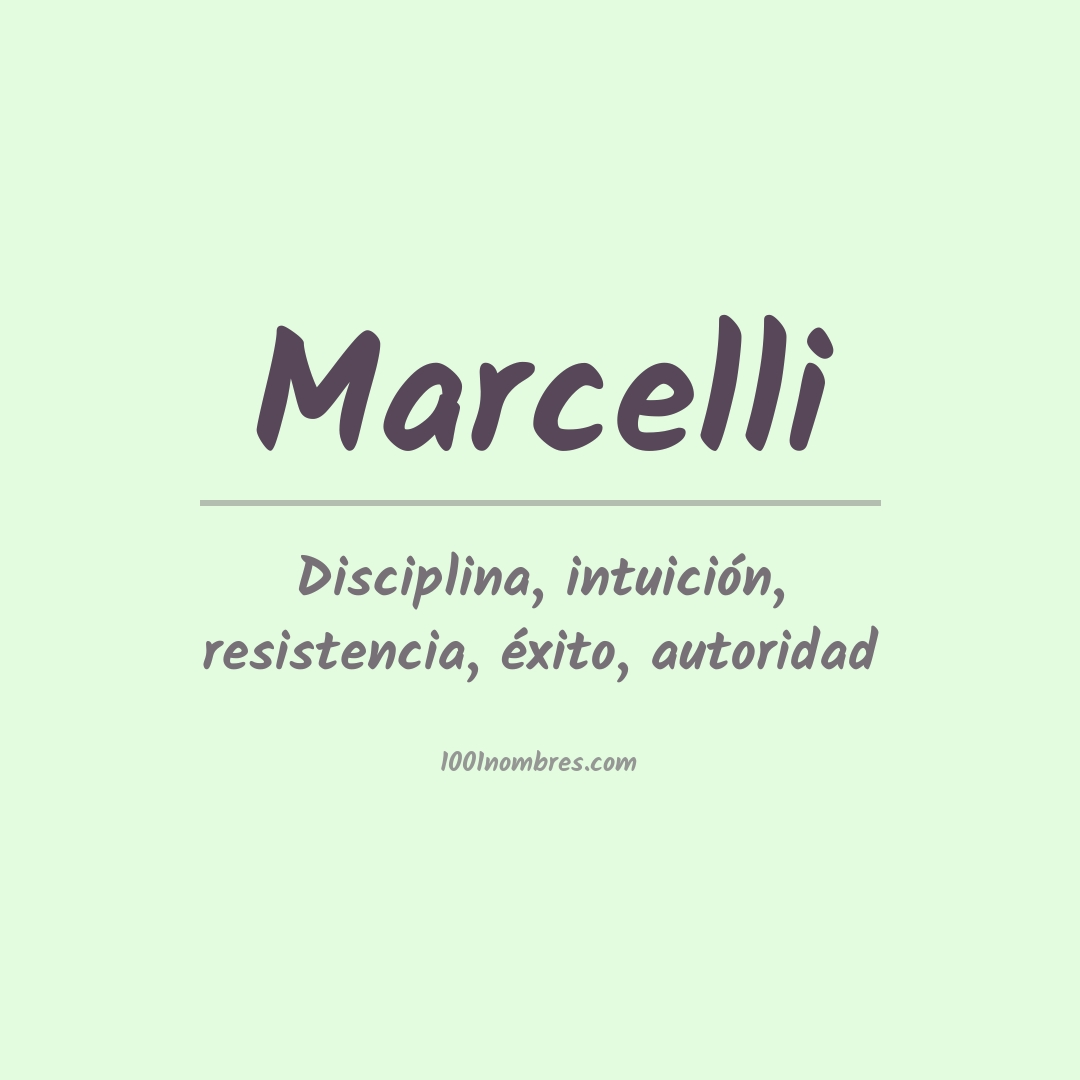Significado del nombre Marcelli