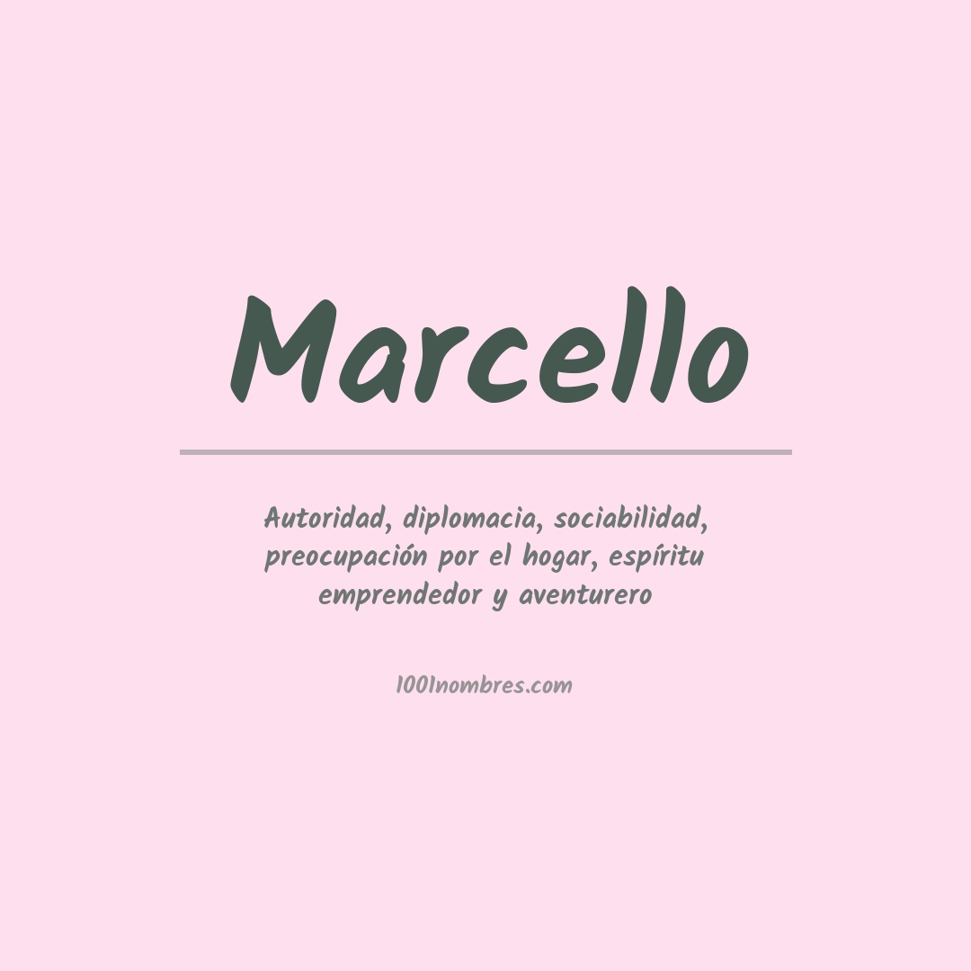 Significado del nombre Marcello