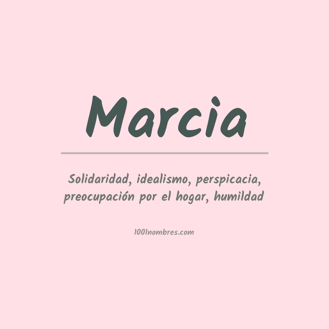 Significado del nombre Marcia
