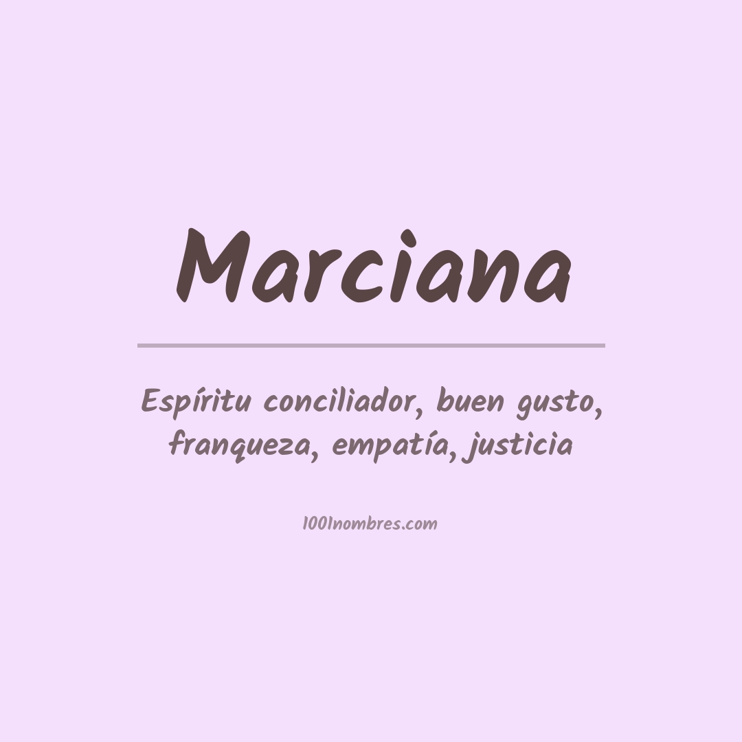 Significado del nombre Marciana