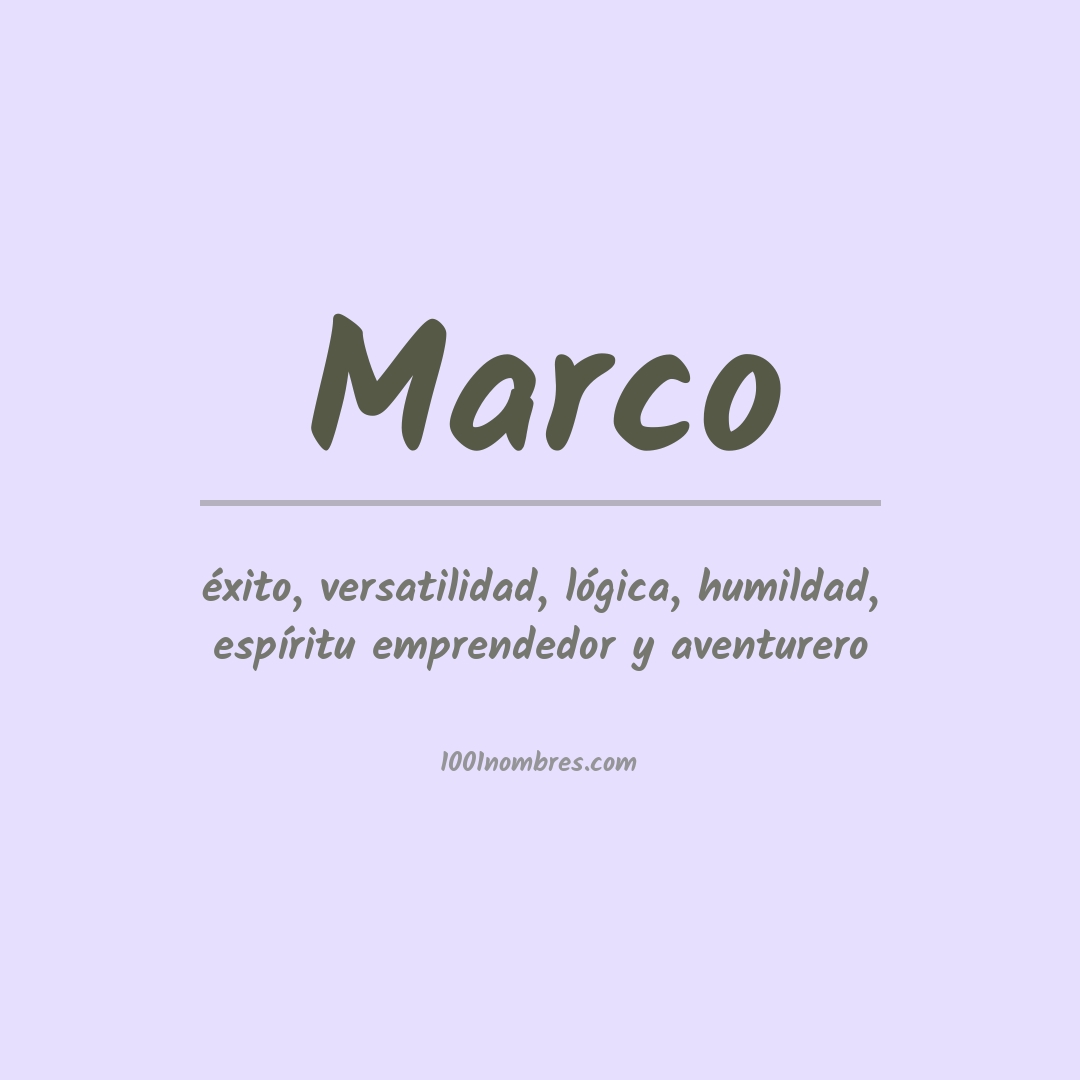 Significado del nombre Marco