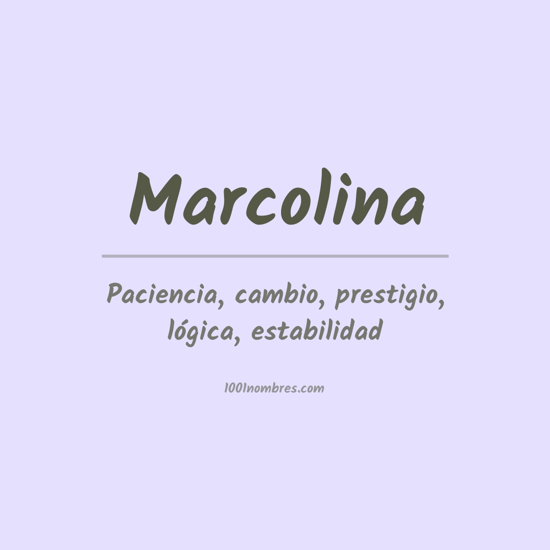 Significado del nombre Marcolina