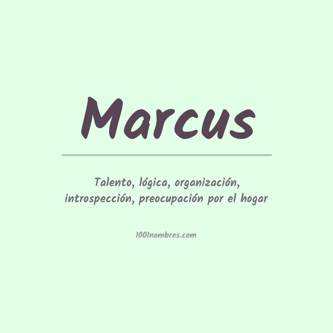 Significado del nombre Marcus