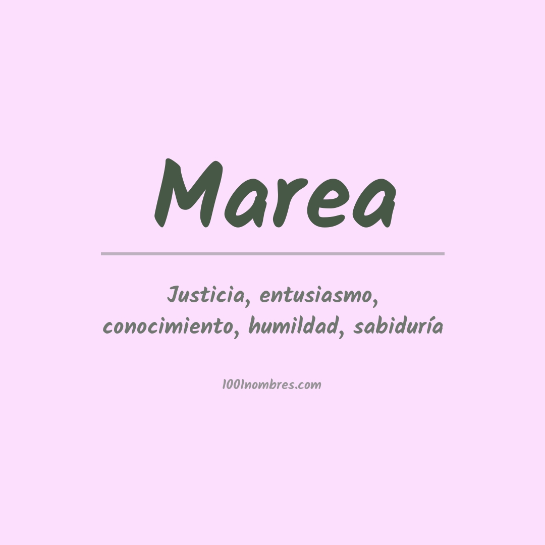 Significado del nombre Marea Significado del nombre Marea