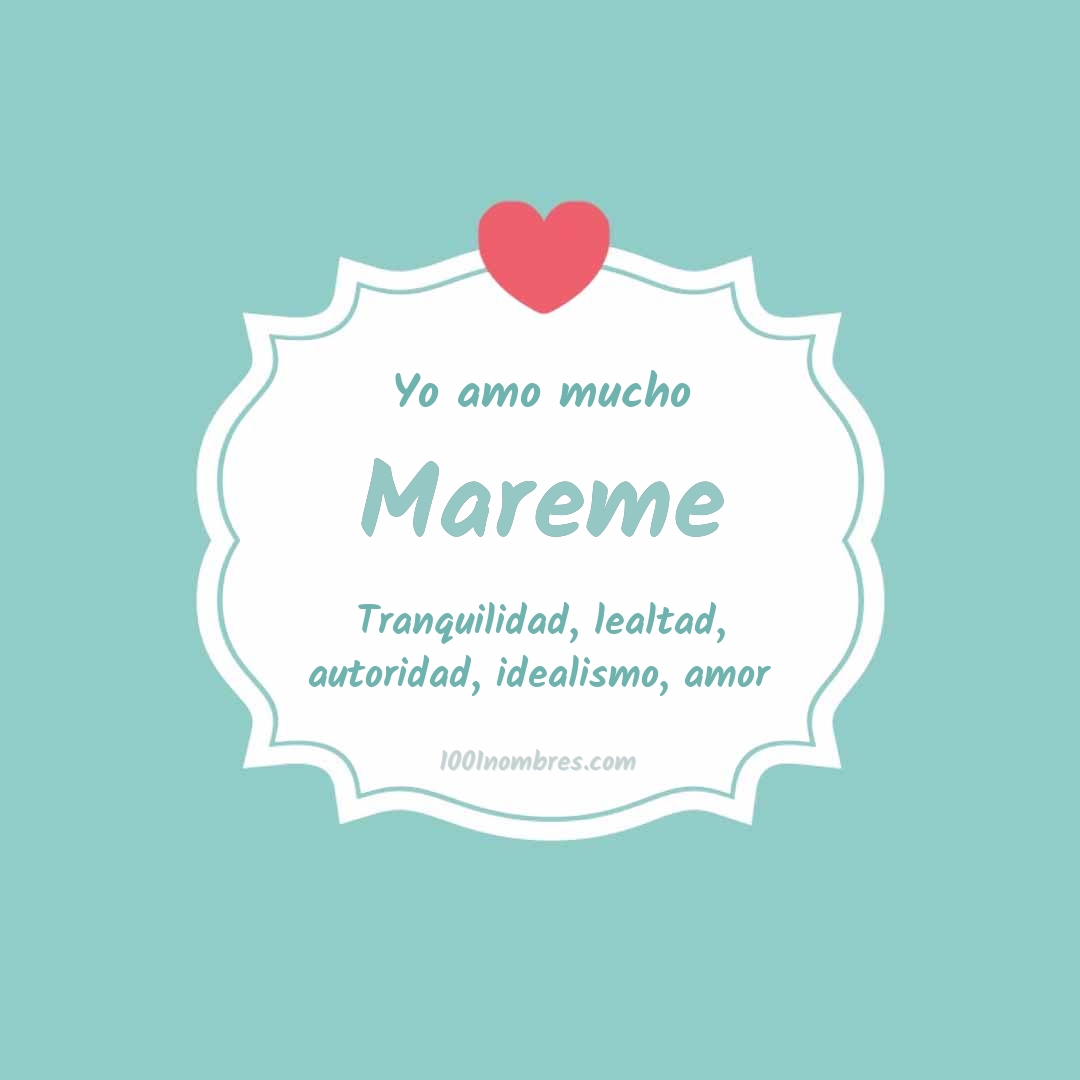 Yo amo mucho Mareme