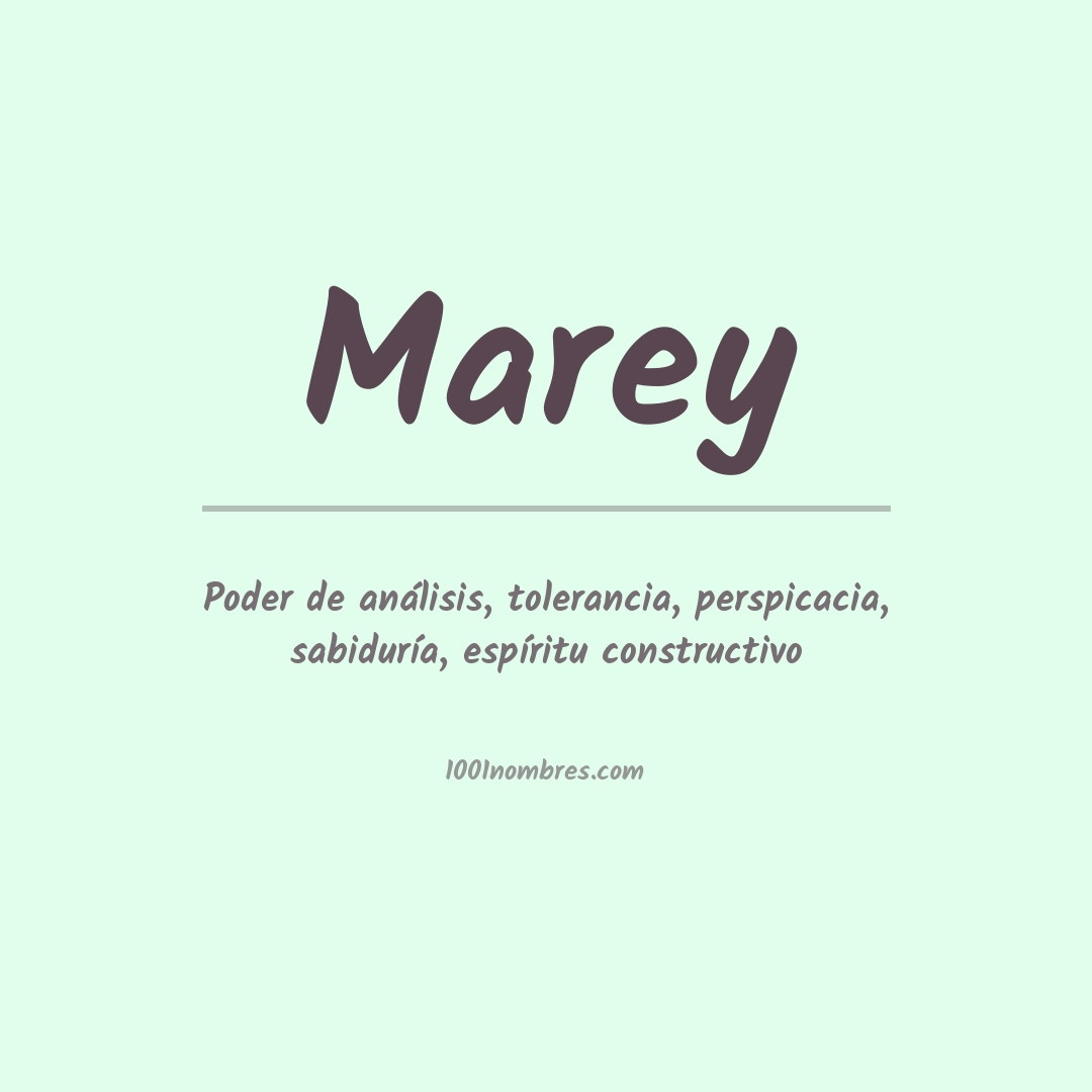 Significado del nombre Marey