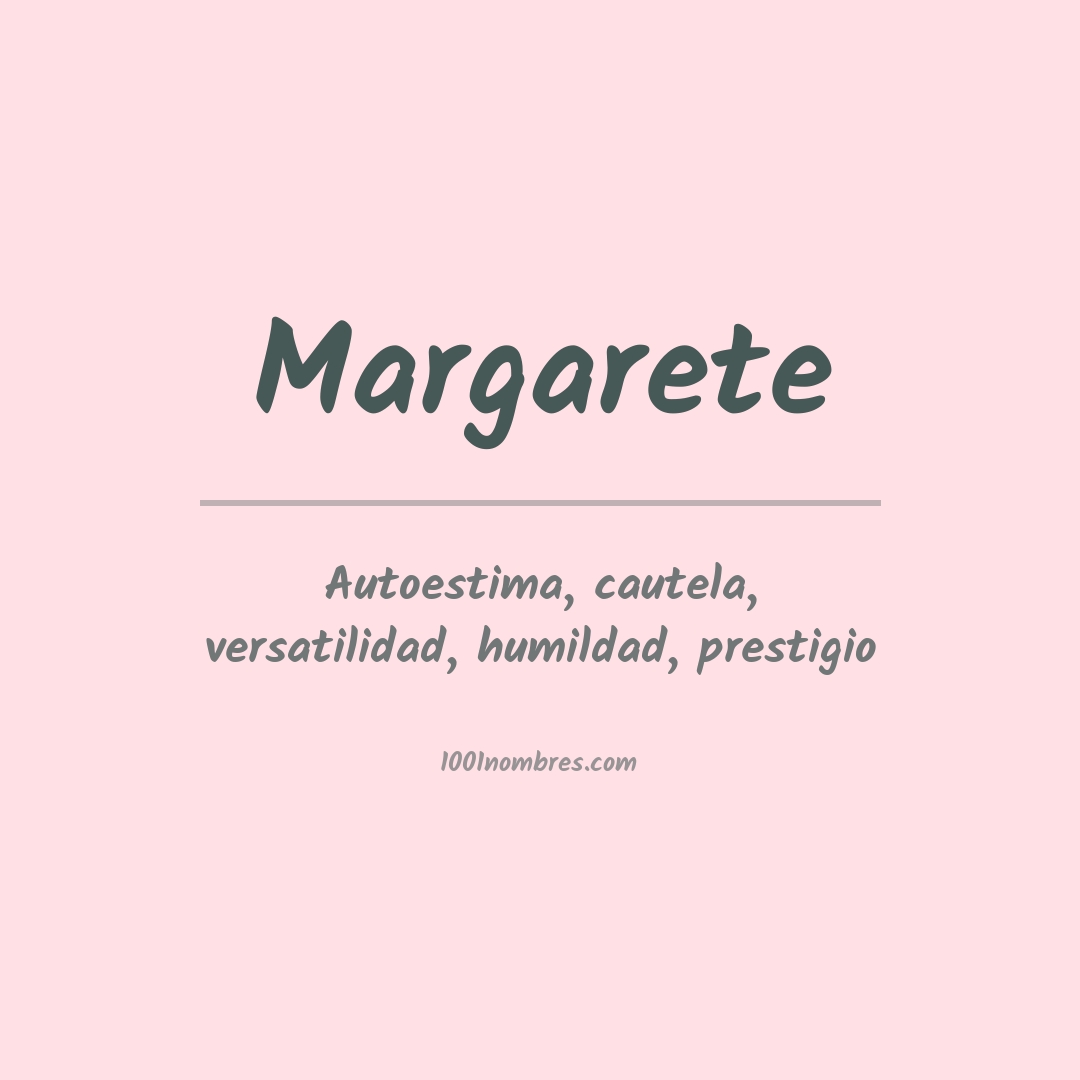 Significado del nombre Margarete