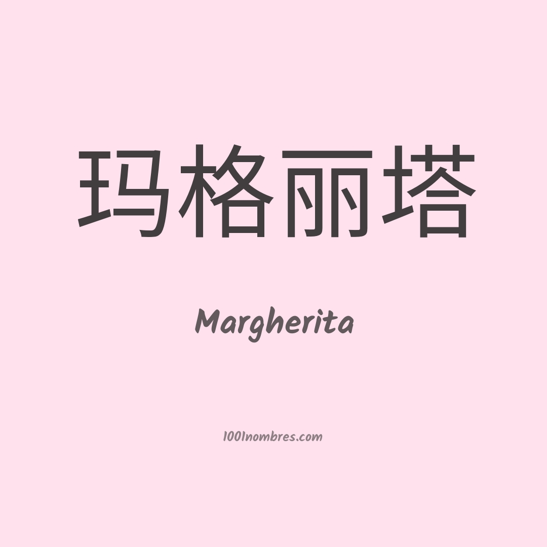 Margherita en chino Margherita en chino