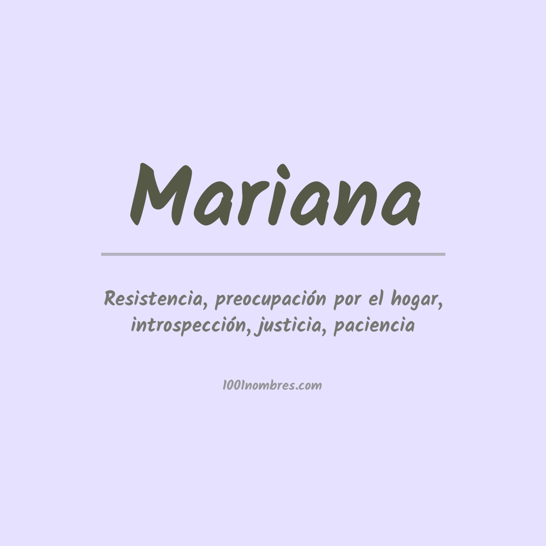Significado del nombre Mariana