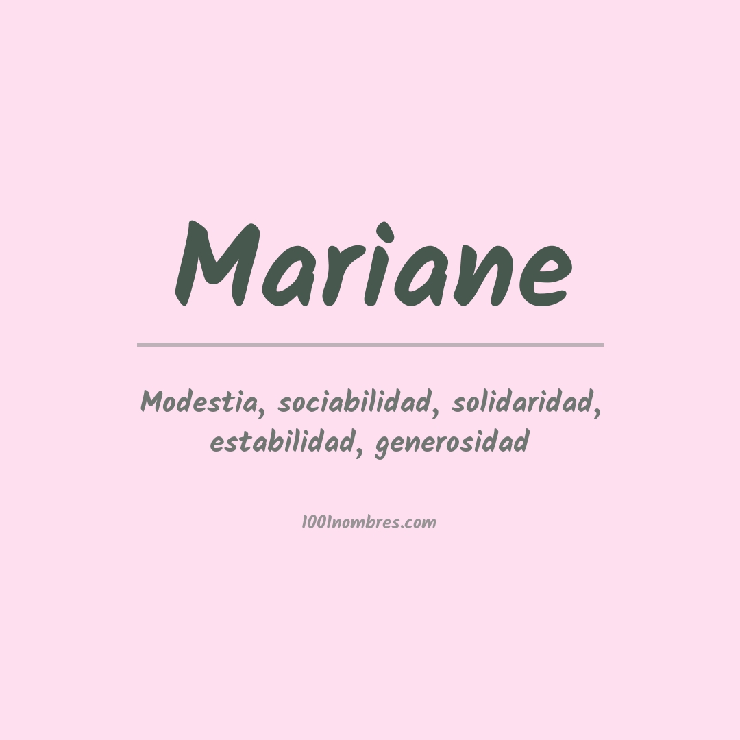 Significado del nombre Mariane