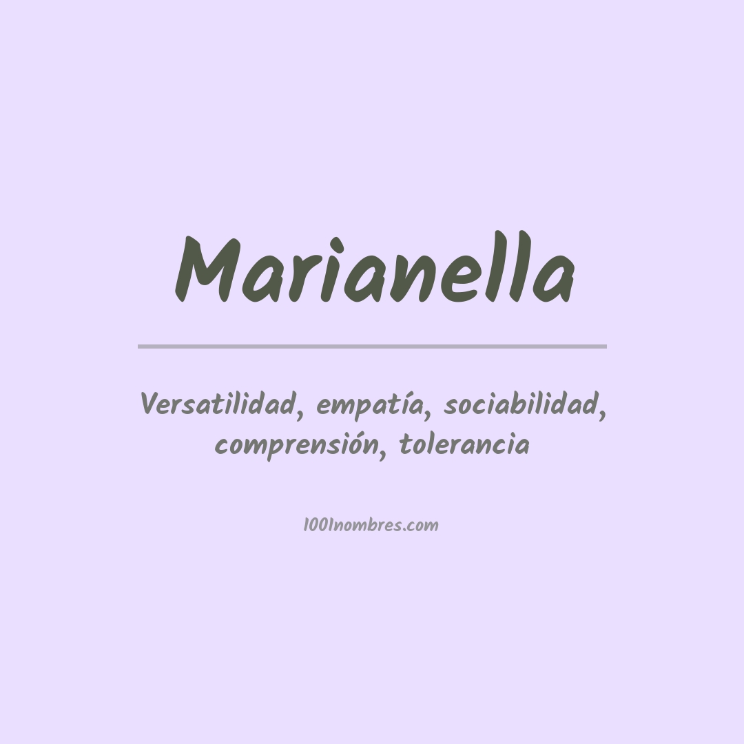 Significado del nombre Marianella