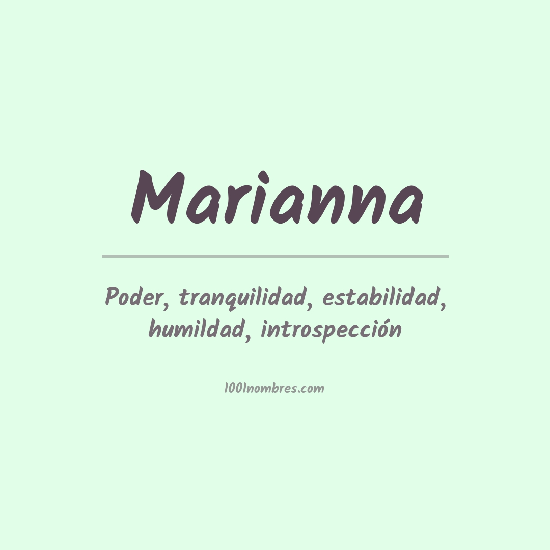 Significado del nombre Marianna