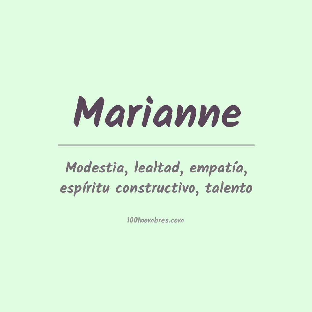 Significado del nombre Marianne