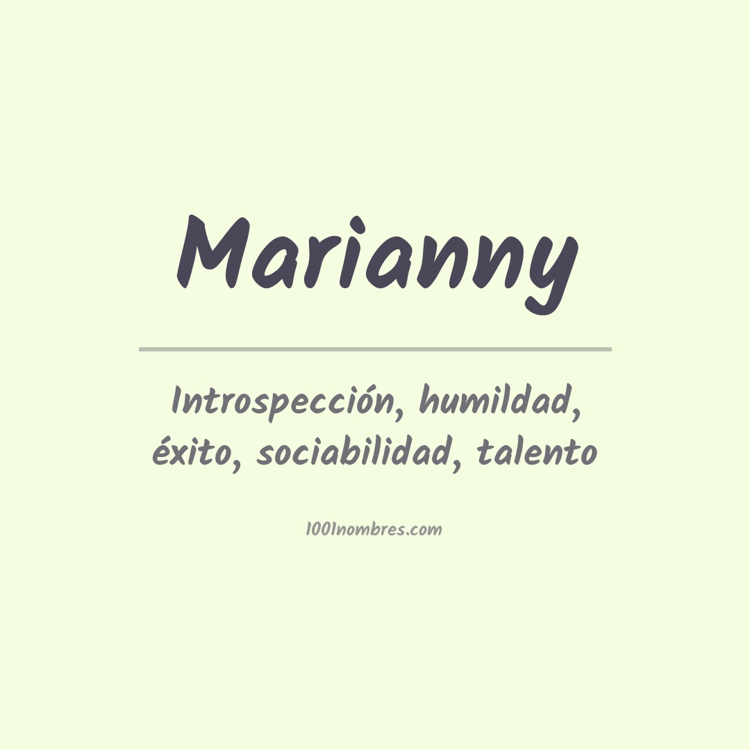 Significado del nombre Marianny