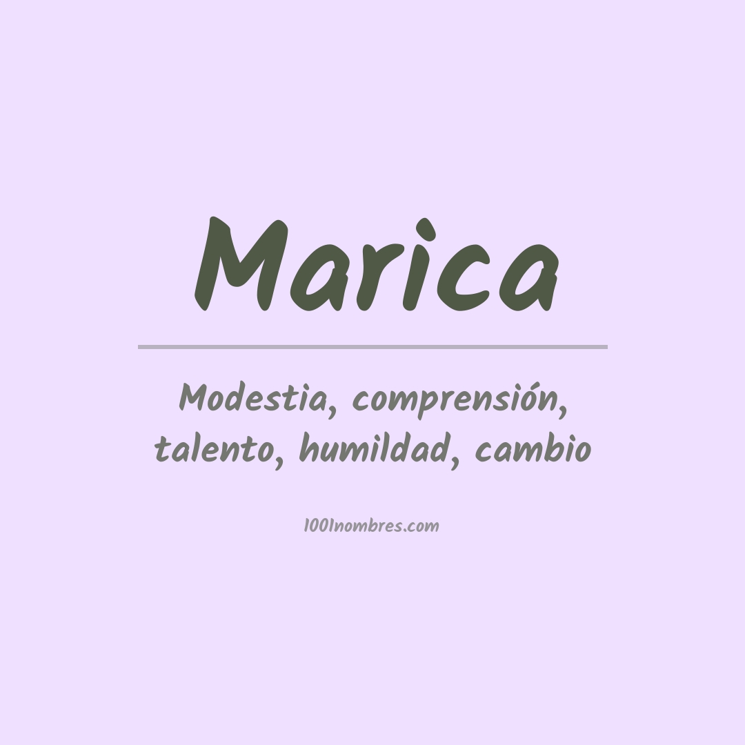 Significado del nombre Marica