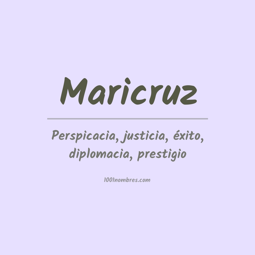 Significado del nombre Maricruz