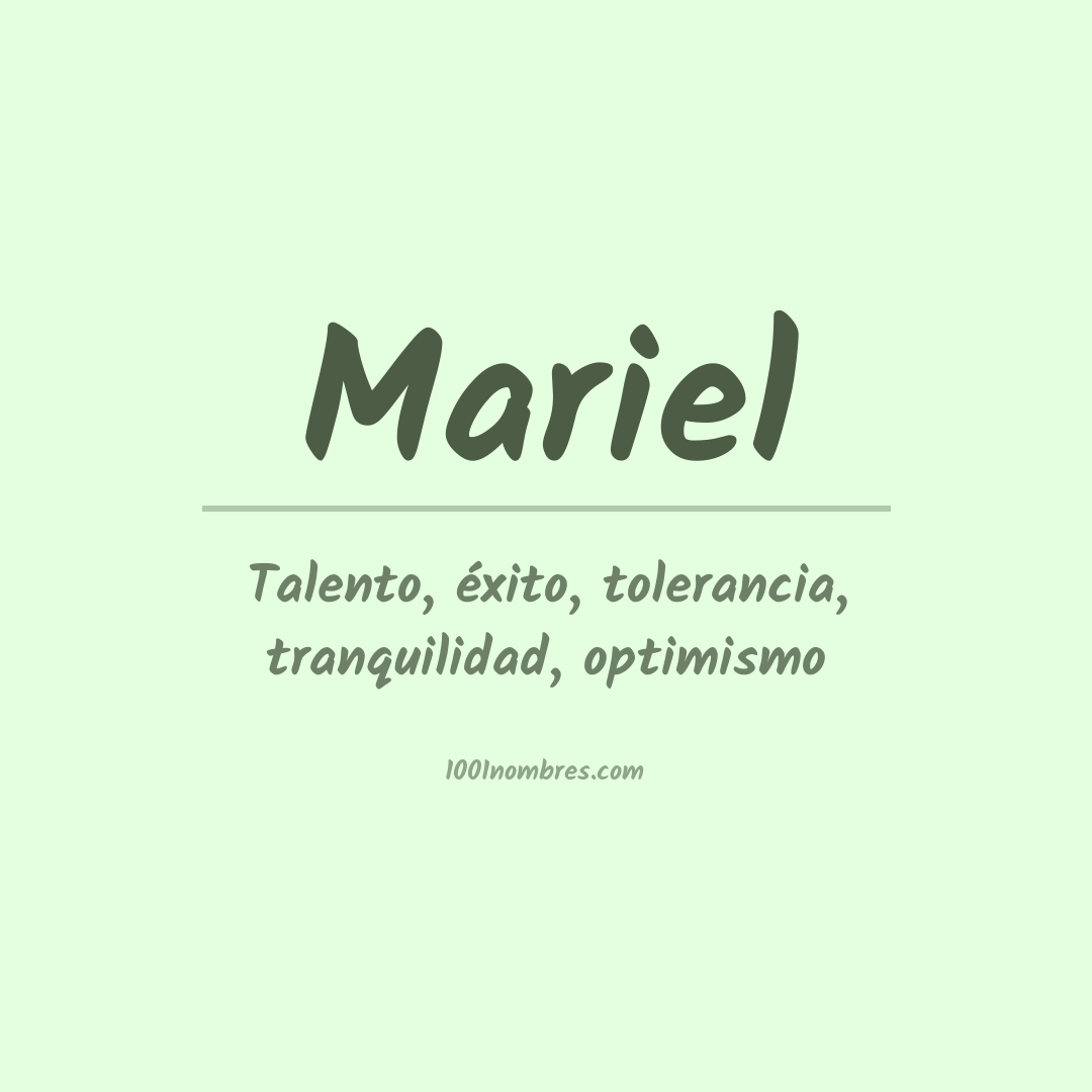 Significado del nombre Mariel