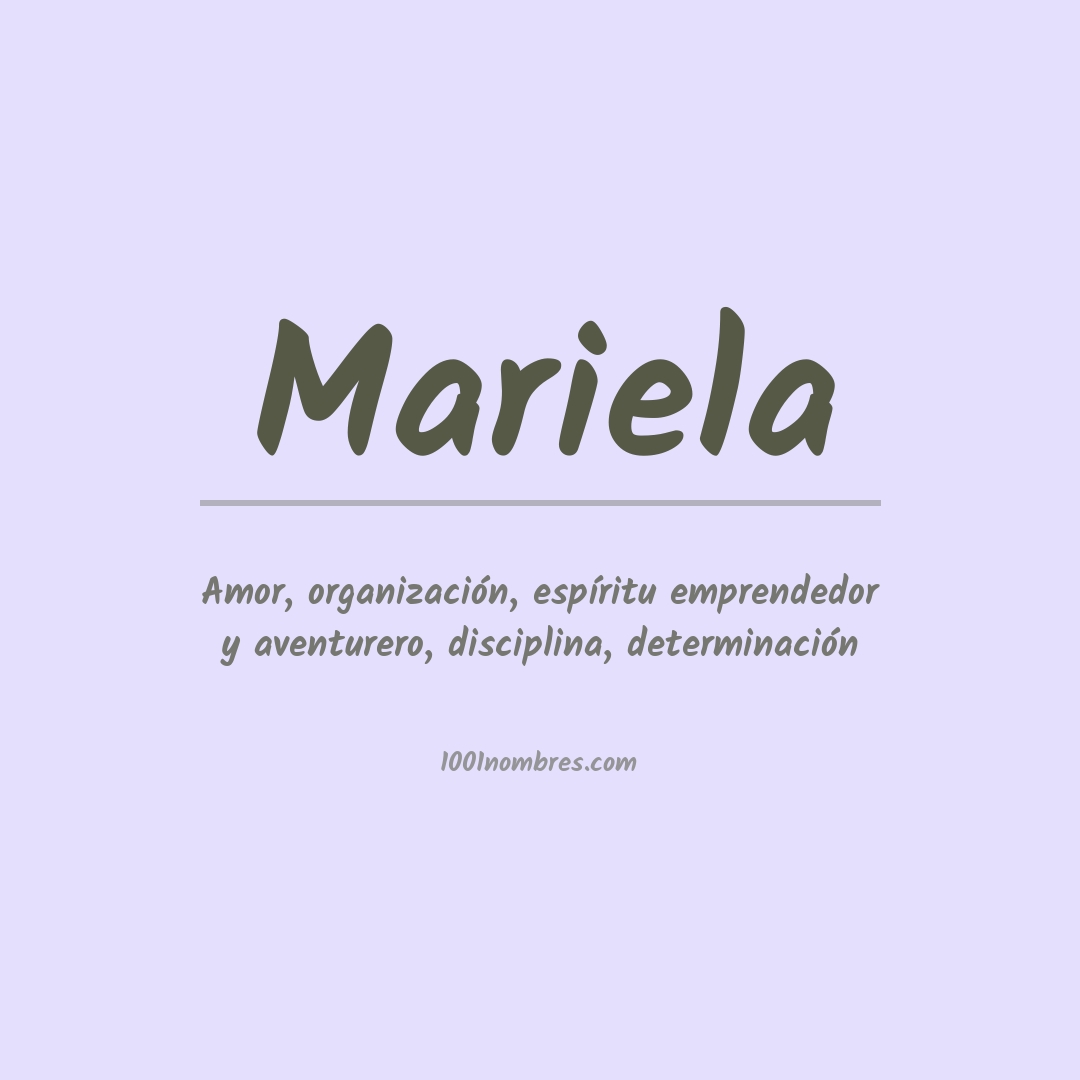 Significado del nombre Mariela