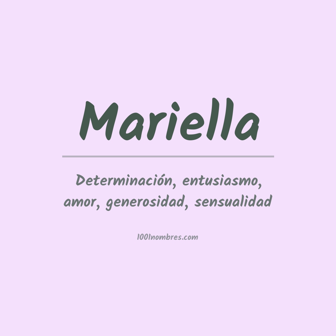 Significado del nombre Mariella Significado del nombre Mariella