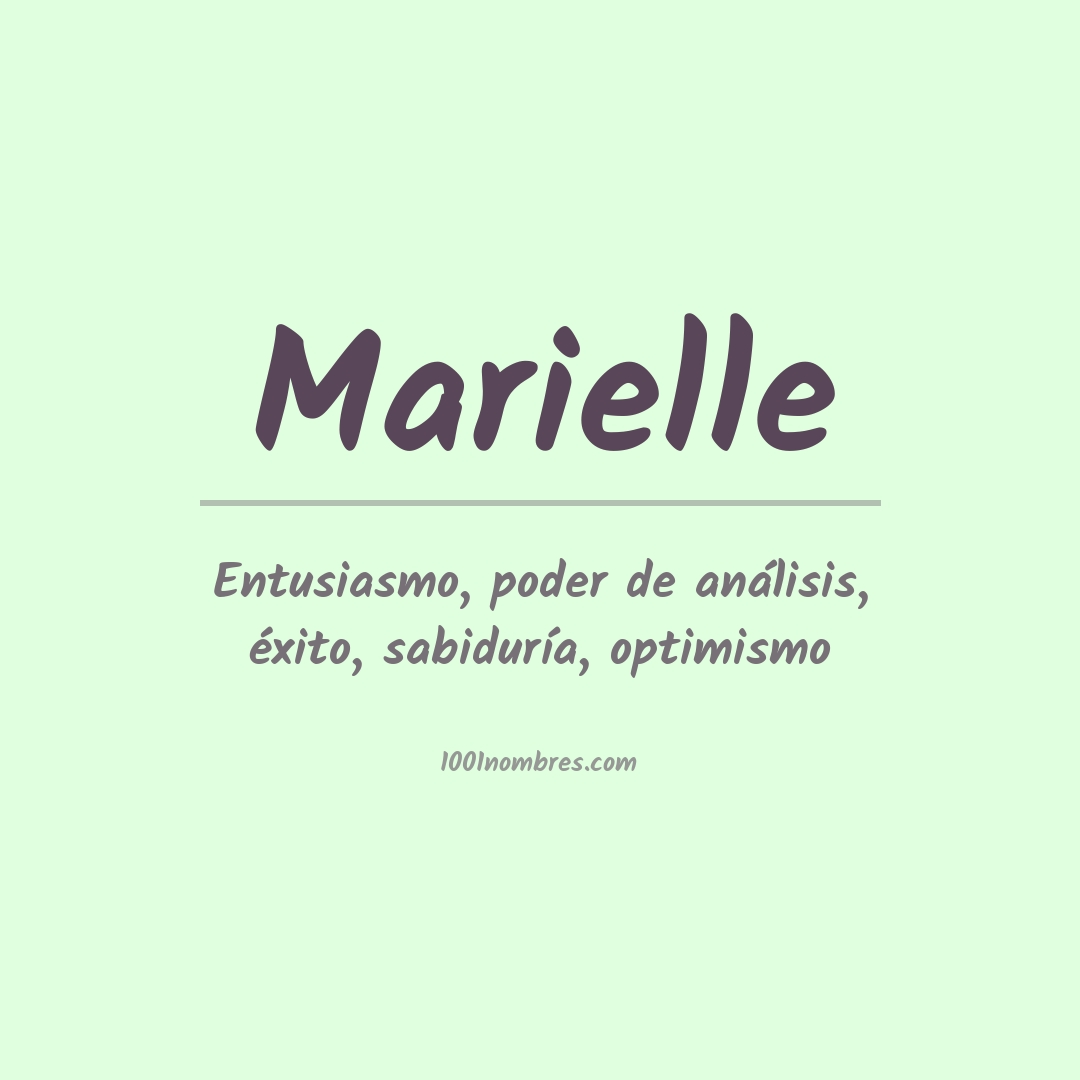 Significado del nombre Marielle