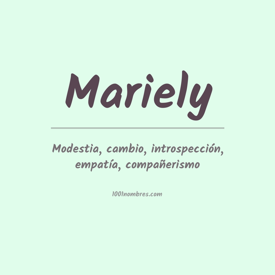 Significado del nombre Mariely