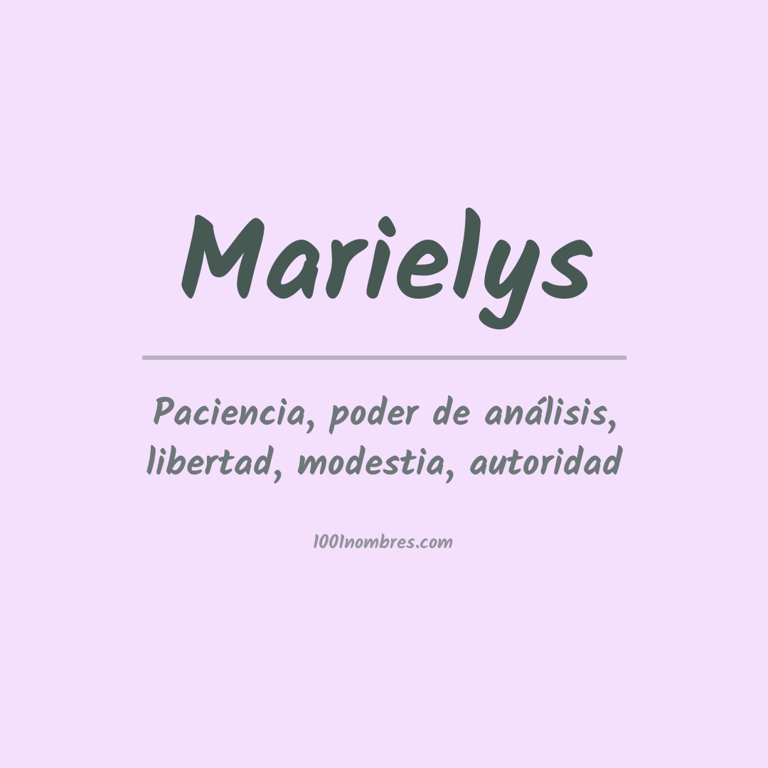 Significado del nombre Marielys