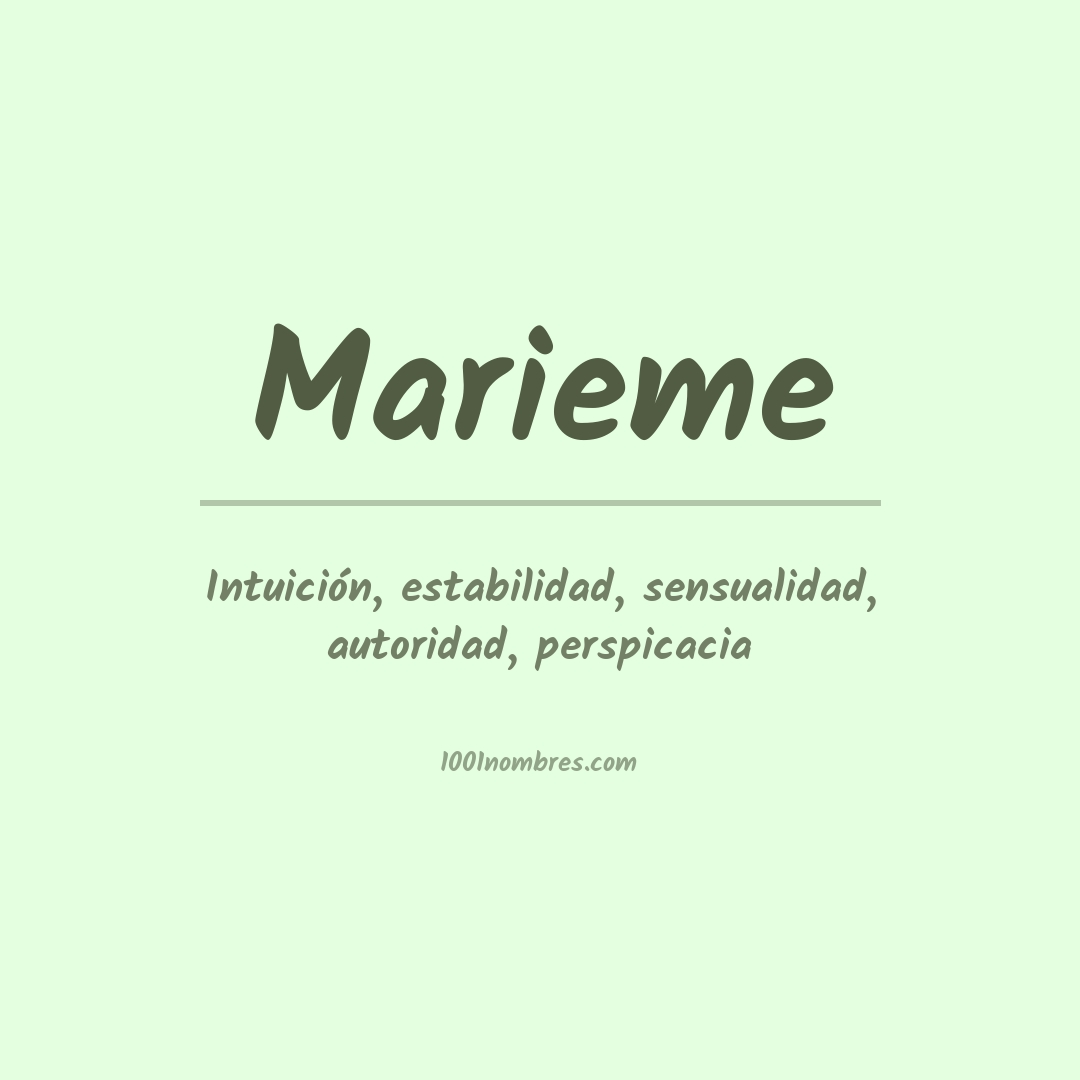 Significado del nombre Marieme