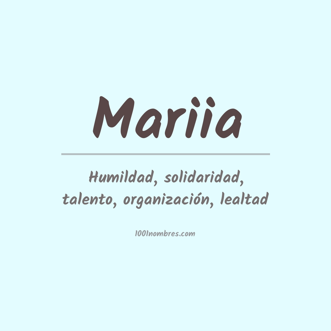 Significado del nombre Mariia