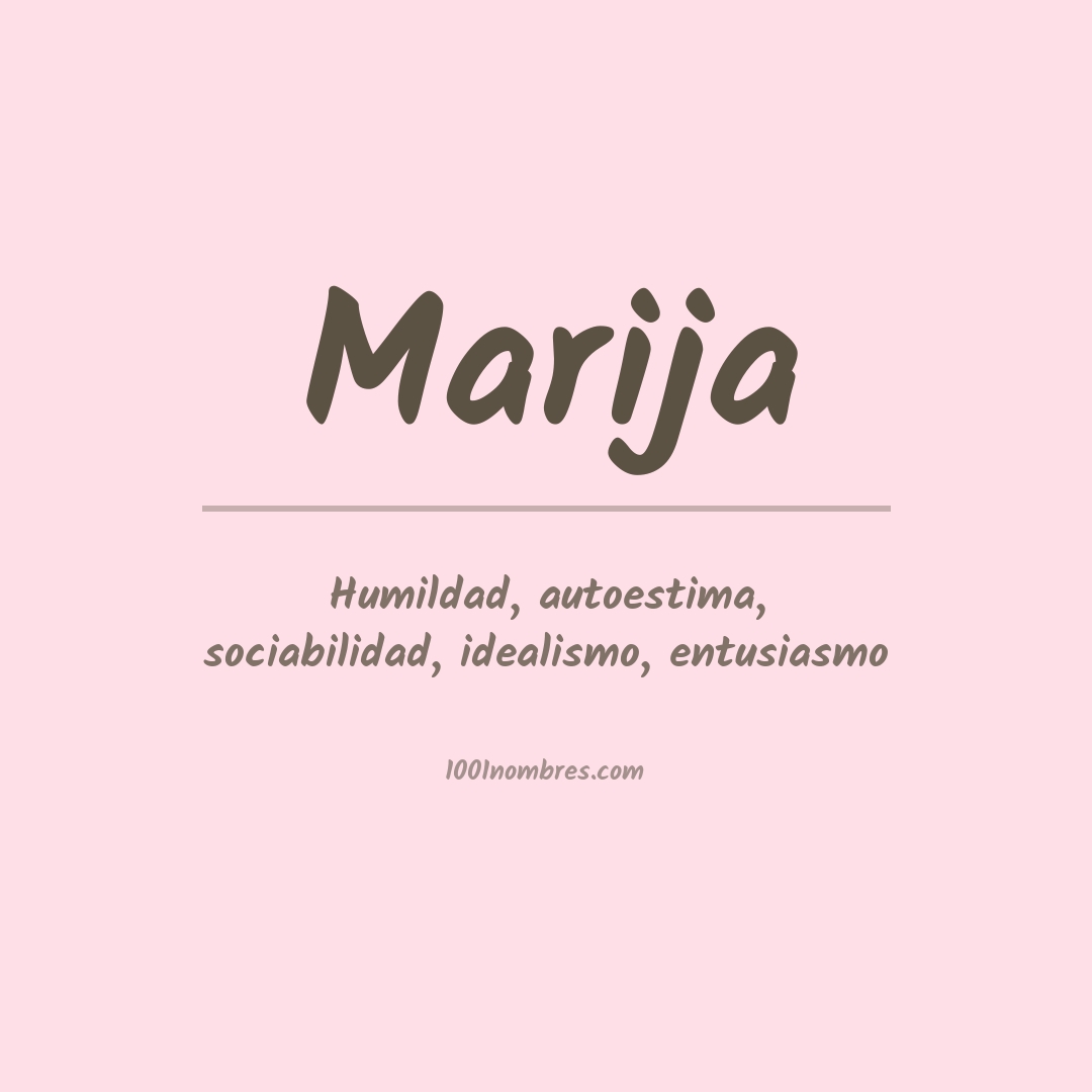 Significado del nombre Marija