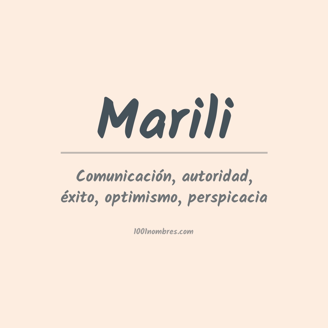 Significado del nombre Marili