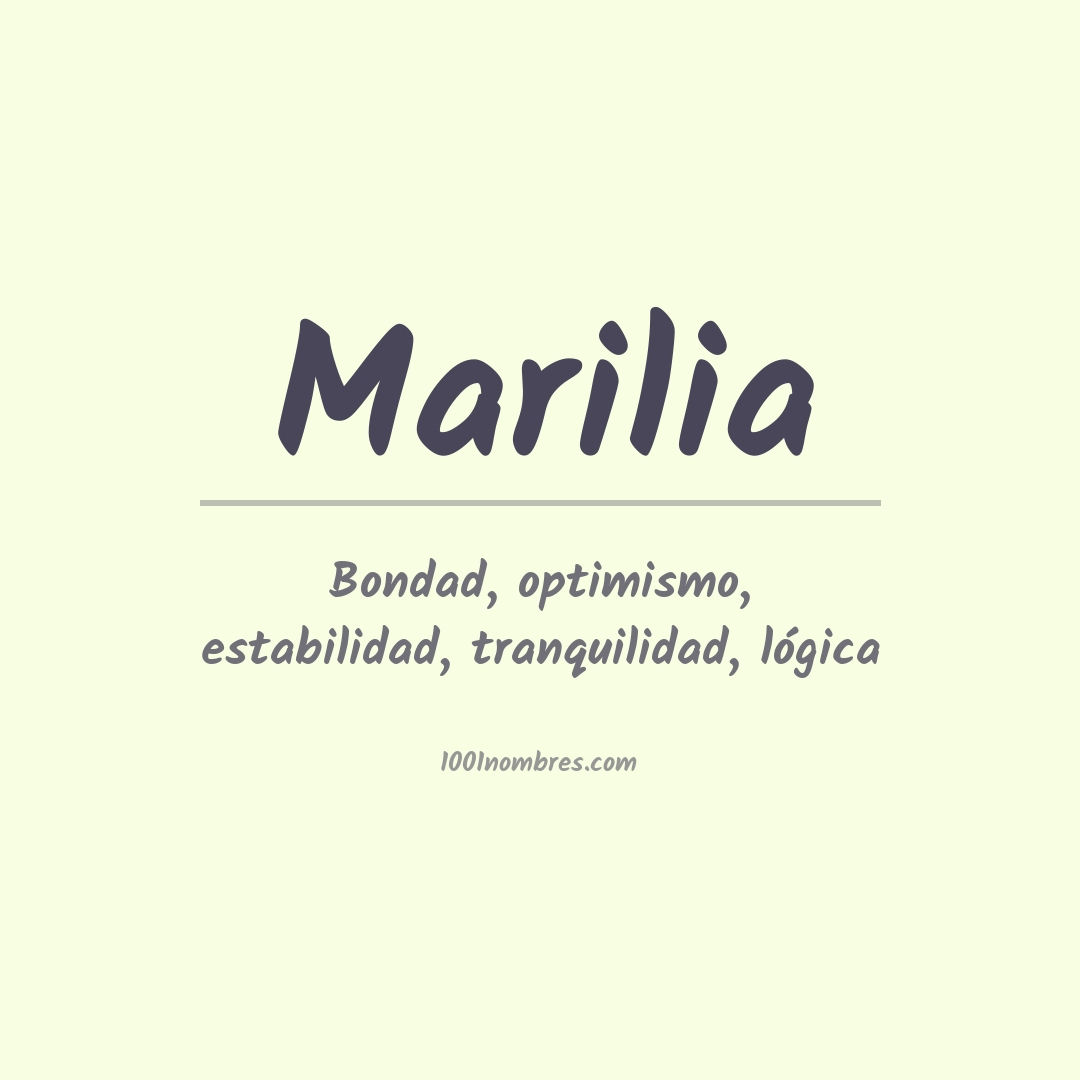 Significado del nombre Marilia