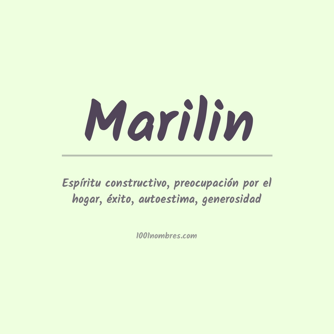 Significado del nombre Marilin