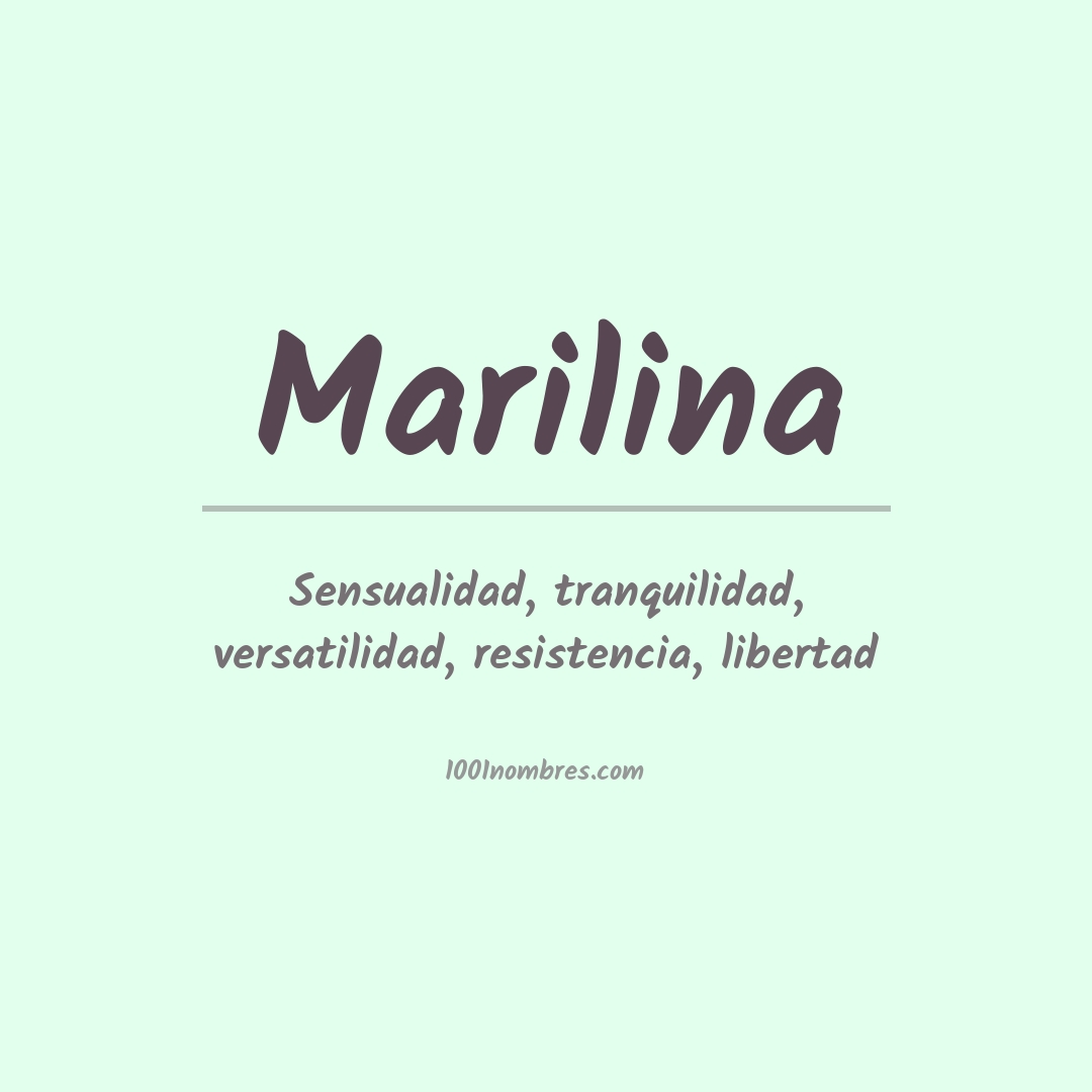 Significado del nombre Marilina