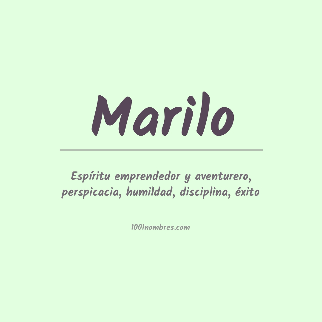 Significado del nombre Marilo