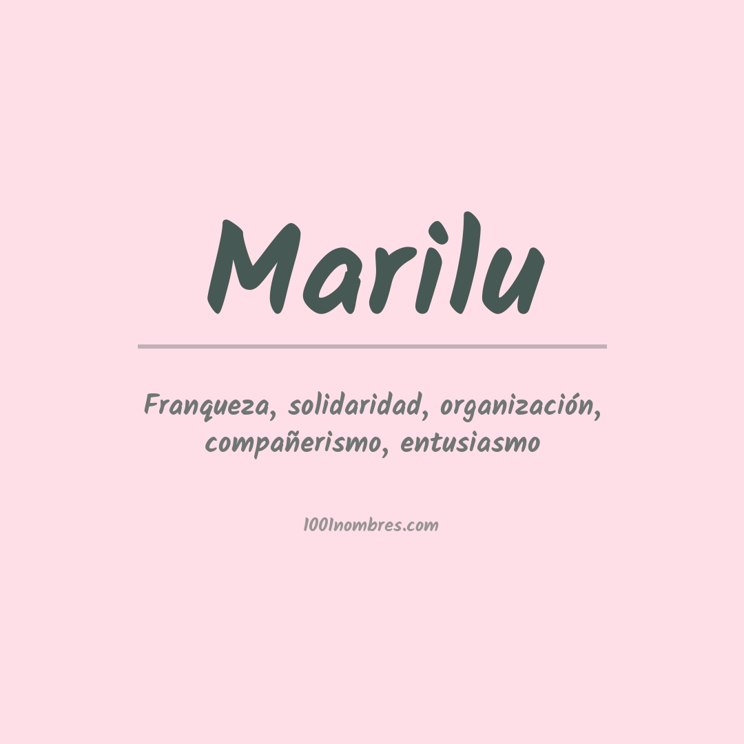 Significado del nombre Marilu