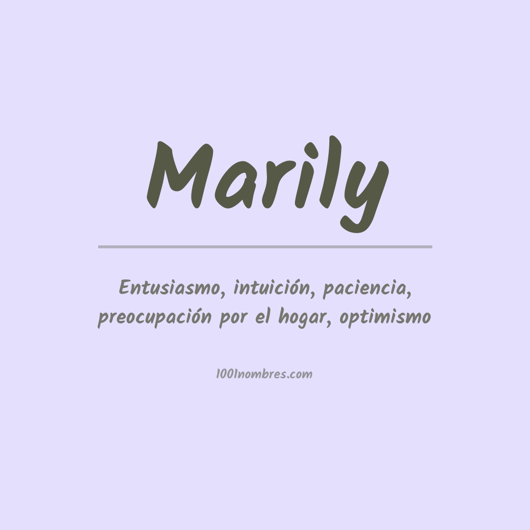 Significado del nombre Marily