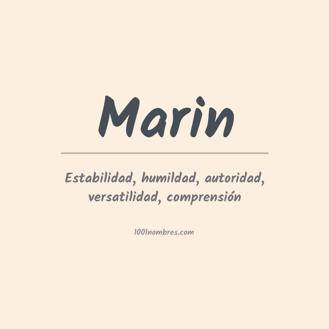 Significado del nombre Marin
