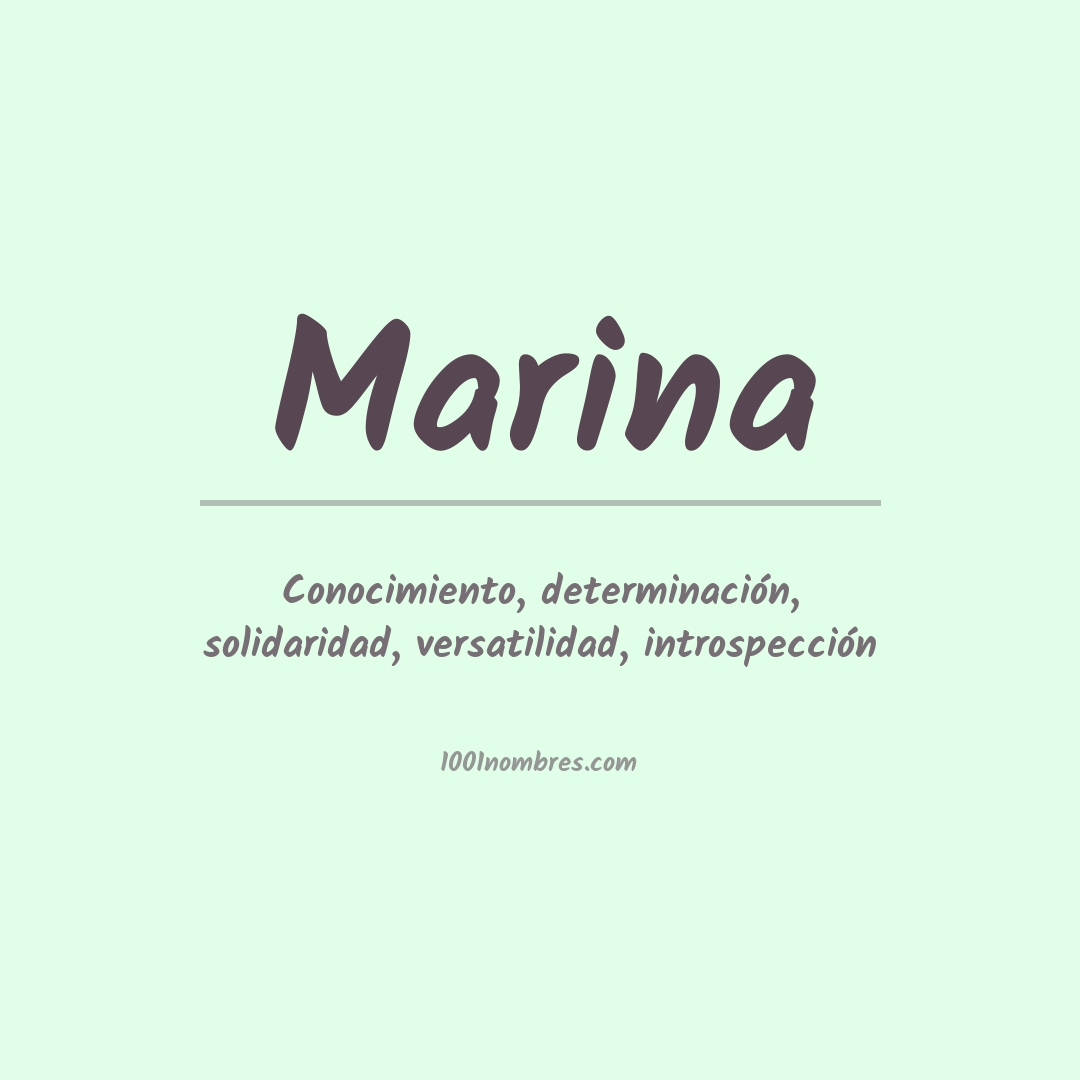 Significado del nombre Marina
