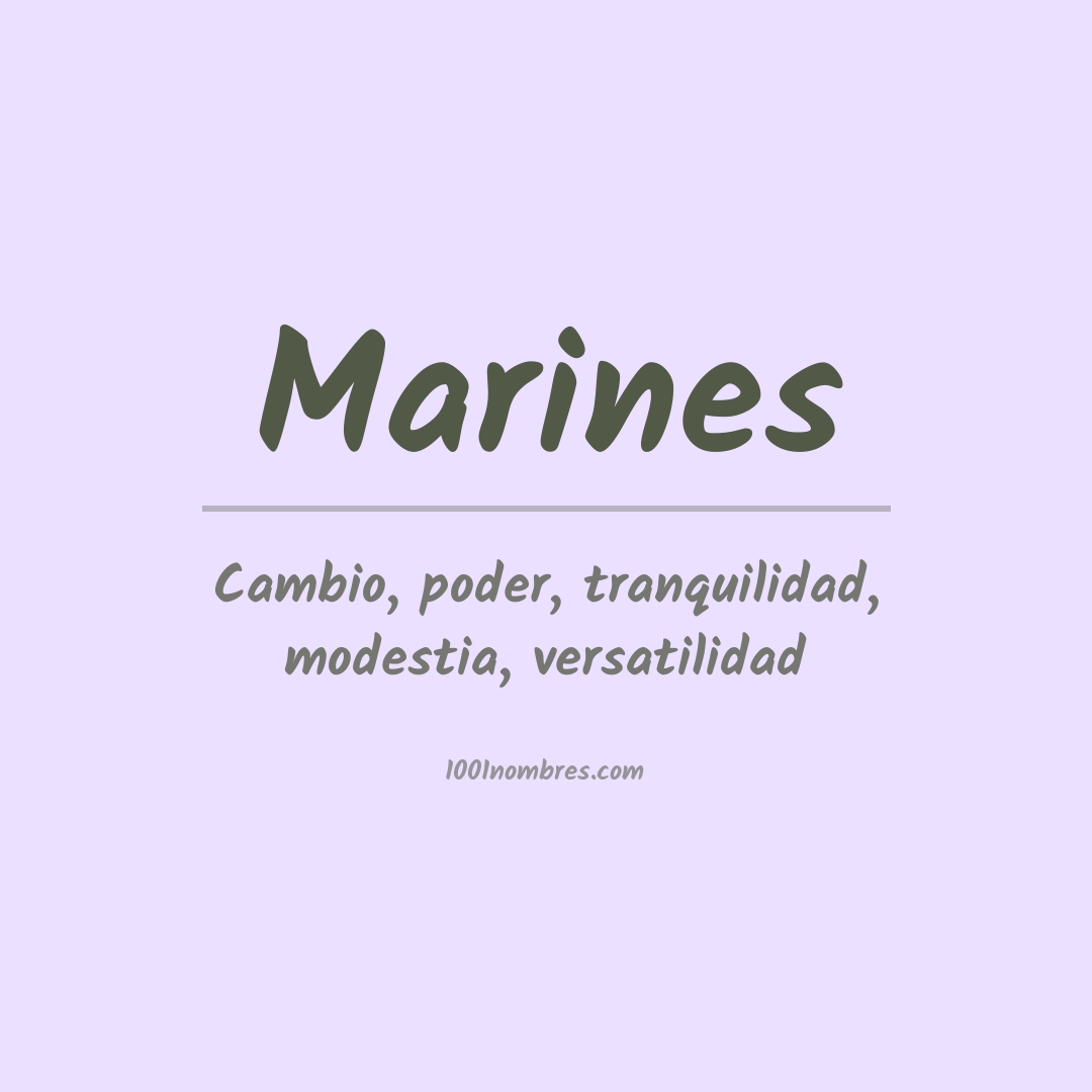 Significado del nombre Marines