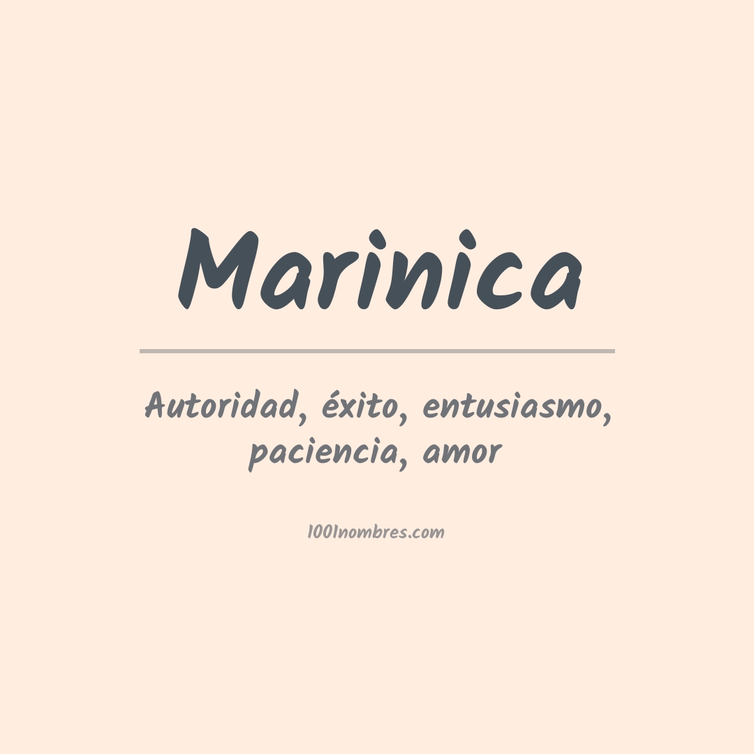 Significado del nombre Marinica