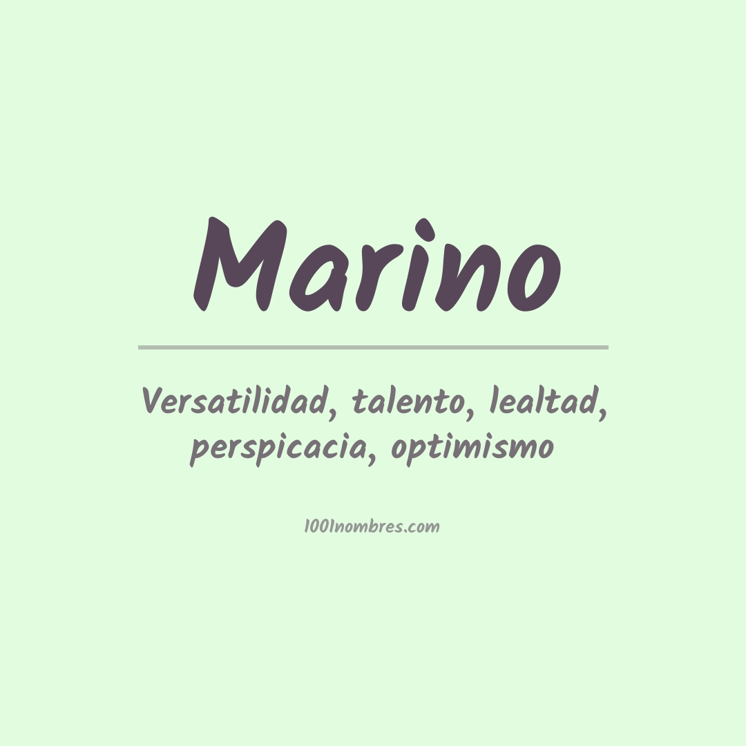 Significado del nombre Marino