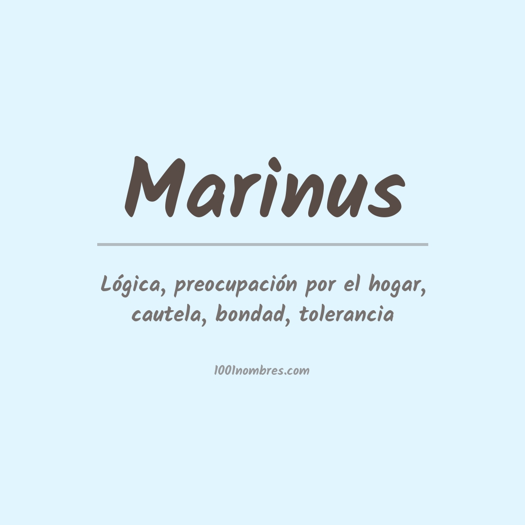 Significado del nombre Marinus