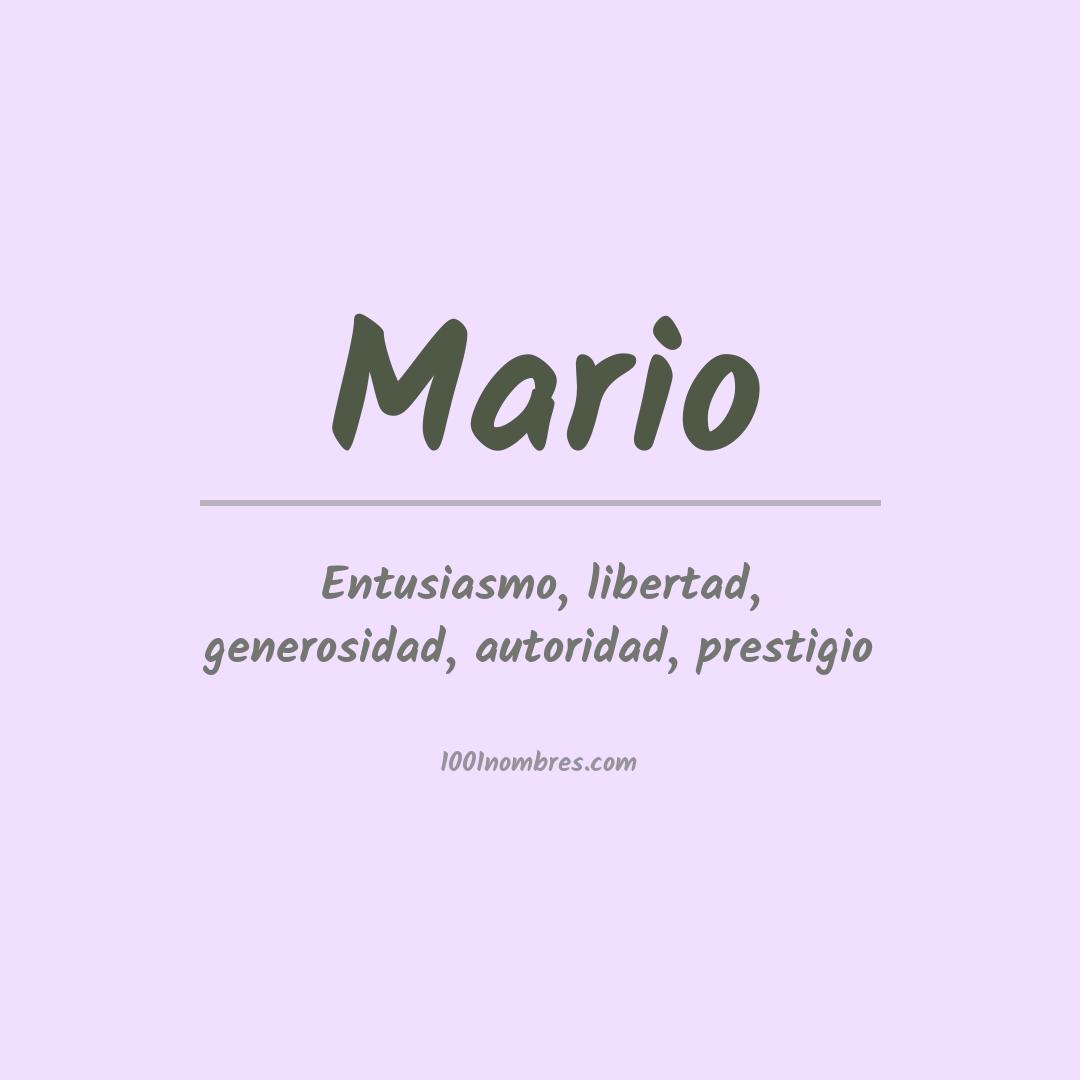Significado del nombre Mario