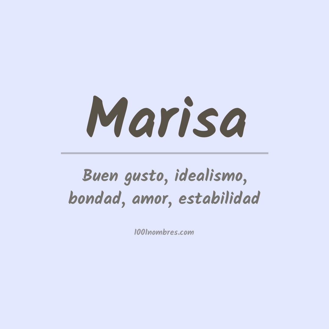 Significado del nombre Marisa