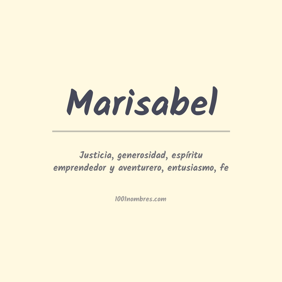 Significado del nombre Marisabel