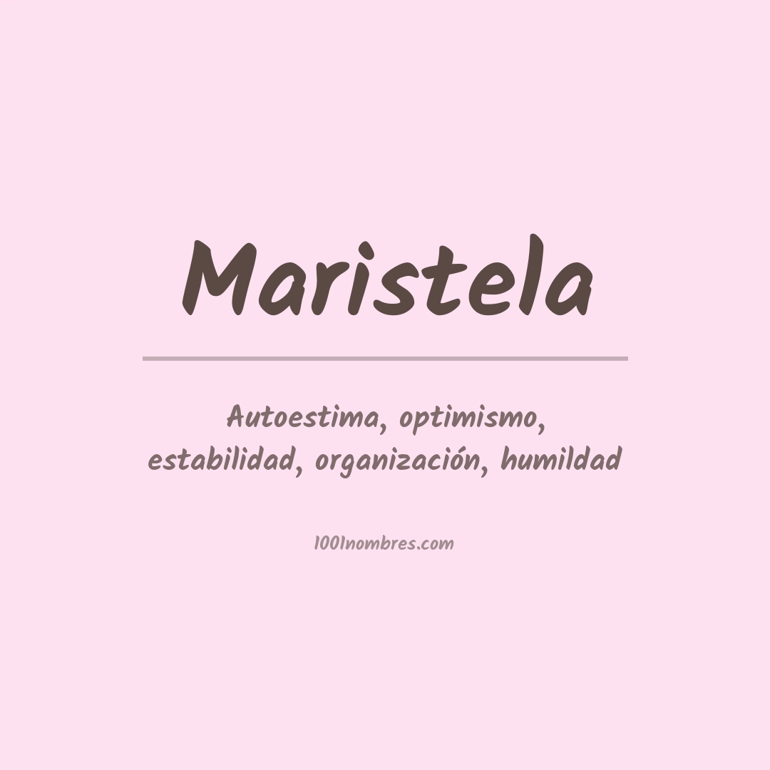 Significado del nombre Maristela
