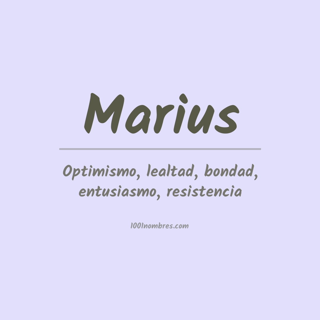 Significado del nombre Marius