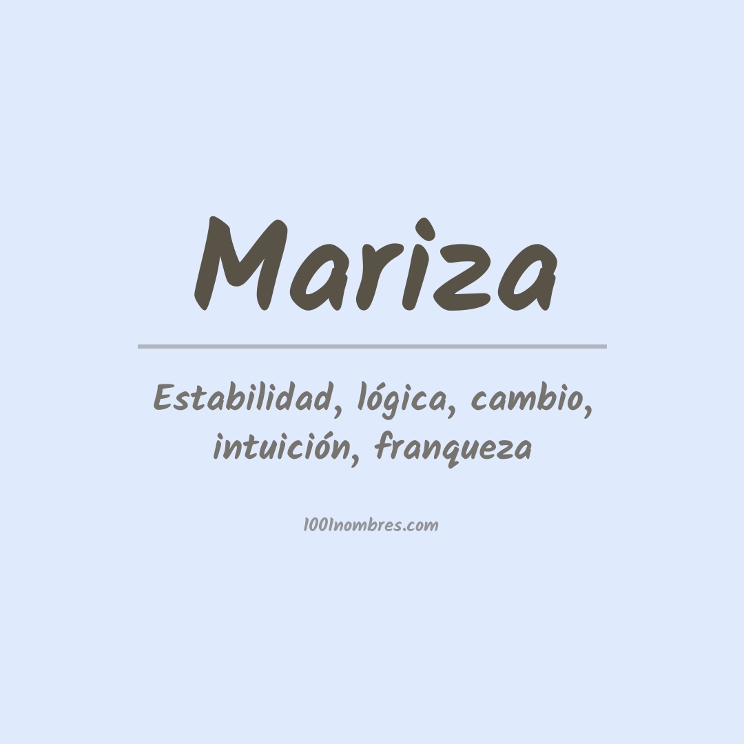 Significado del nombre Mariza