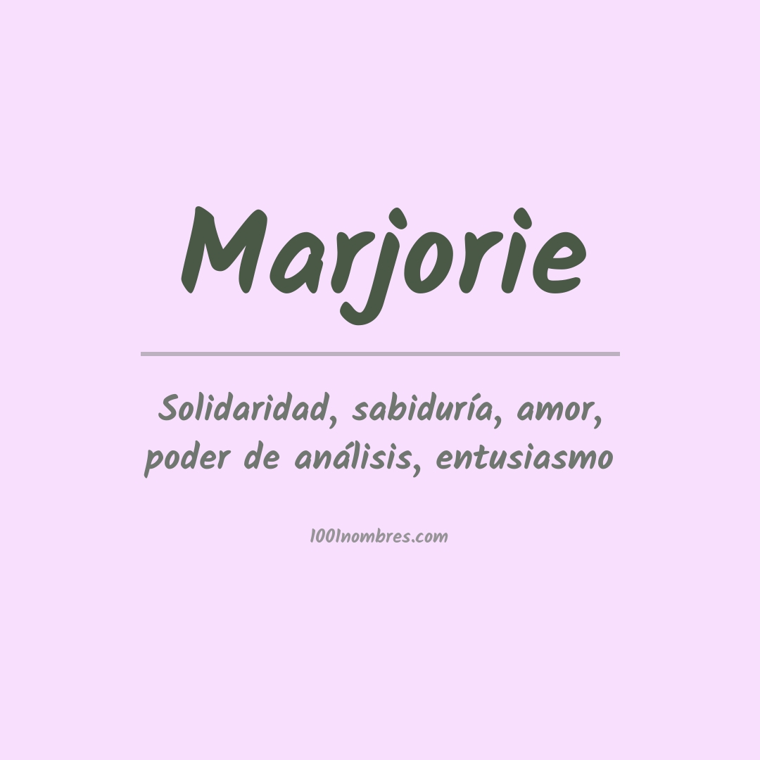 Significado del nombre Marjorie